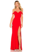 NBD Maracuya Off-Shoulder Gown in Red – Size Small