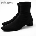 Pedro Garcia Idoia Black Low Heel Sock Bootie Size 37 US 7 $595