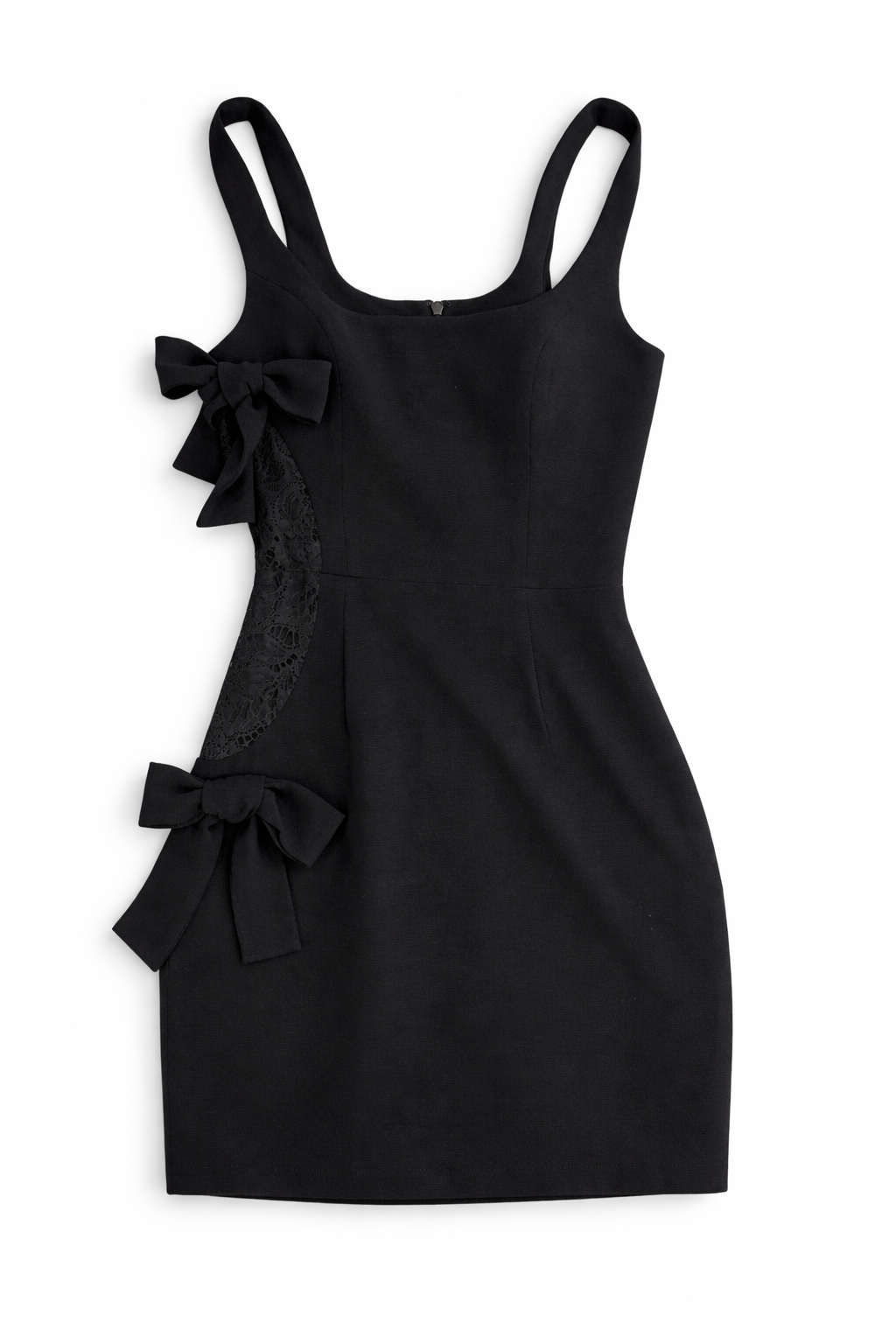 Dress the Population Black Lace Side Bow Mini Dress Size Small $288